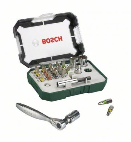 Bosch Screwdriver Bit and Ratchet Set, 26 Pieces