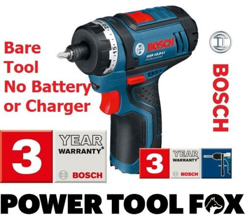 Bosch GSR 10.8 Li BARE Cordless Screwdriver NO BATTERY 0601992901 3165140548427