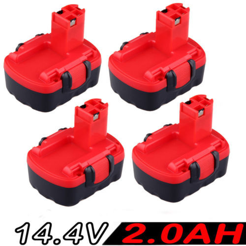4x 14.4V 2.0AH Battery For Bosch BAT038 BAT040 BAT140 2607335276, 2607335533