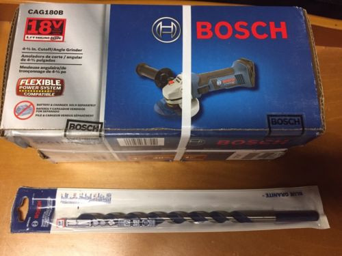 Bosch 18V Li-Ion Cordless 4 1/2" Angle Grinder (Bare Tool) CAG180B w/BONUS