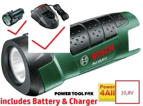 Bosch PLi 10,8 Li TORCH BARE TOOL c/w Battery & Charger 06039A1000 3165140730600