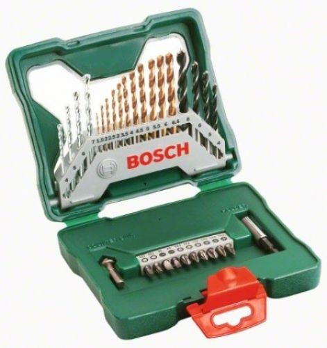 Bosch X-Line Accessory Set, 30 Pieces - Swivel-Mounted, Removable Bit Holder