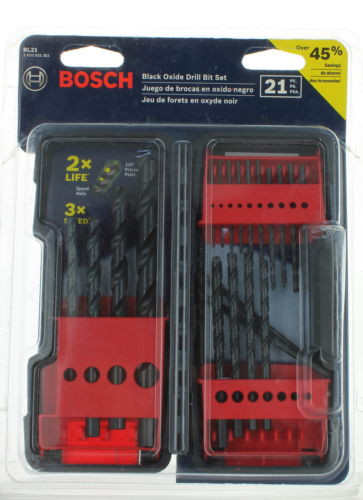 Bosch BL21 Black Oxide Drill Bit Set (21-Piece)
