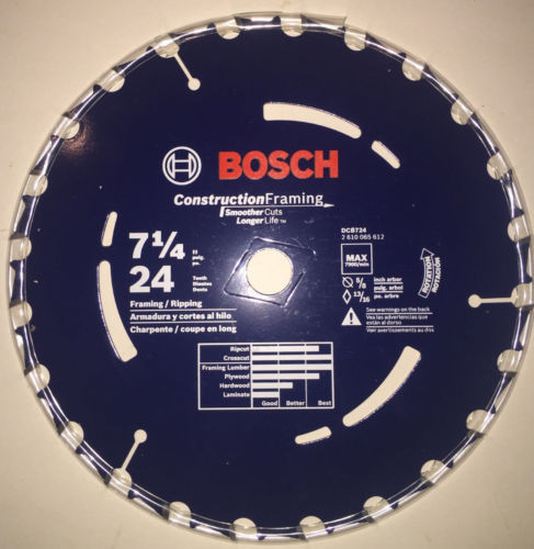 Bosch DCB724 7-1/4" X 24T Construction Framing Saw Blade