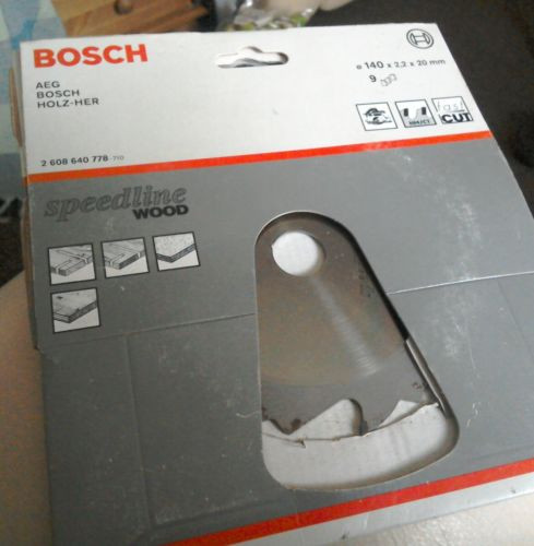 Bosch Circular Saw Blade, 140mm x 20mm Bore, New old stock, Free P&P. Last One.