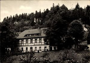 Ak Pobershau Marienberg im Erzgebirge, Blick auf Gasthaus zur Linde - 1551593