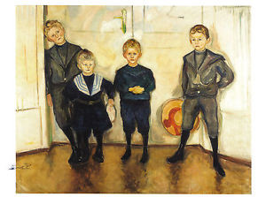 Kunstpostkarte Moderne - Edvard Munch: Die Söhne des Dr. Linde