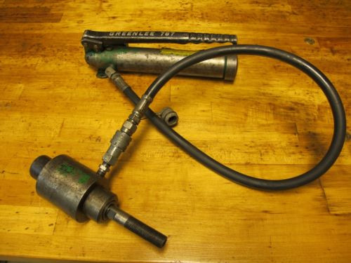 Greenlee Hydraulic Hand Pump 767 With assorted extras Tested Works.