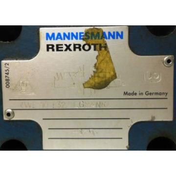 REXROTH Japan France MANNESMANN SOLENOID ACTUATED HYDRAULIC VALVE 4WE10E32/LG24NK4