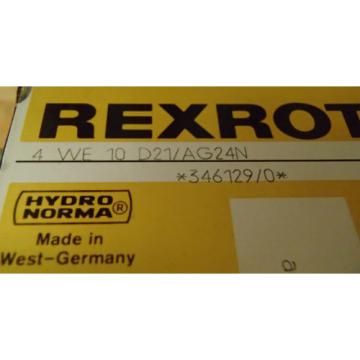 Rexroth Dutch Canada Directional Control Valve 4-WE-10-D21/AG24N _ 4WE10D21AG24N _ 346129/0