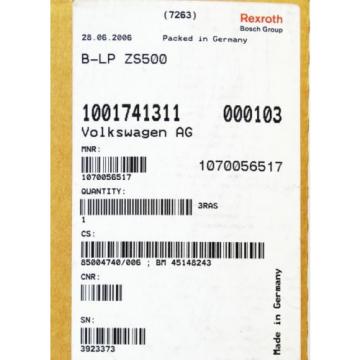 Rexroth Korea china Bosch B-LP ZS500 B-LPZS500 MNR:1070056517 1001741311 000103 -unused/OVP-