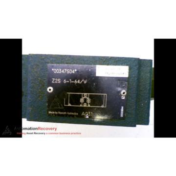 REXROTH Japan Egypt Z2S6-1-64/V CHECK HYDRAULIC VALVE #161410
