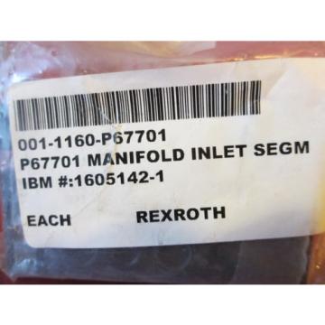 Rexroth Dutch Egypt 898 500 3902, R432013811, P67701 Manifold Inlet Segment, Bosch 7877-08-W