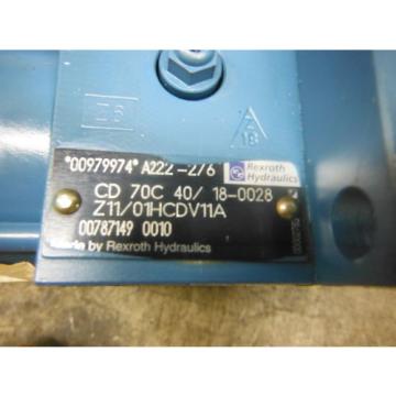 REXROTH USA France CYLINDER CD 70C 40 / 18-0028 ~ Used