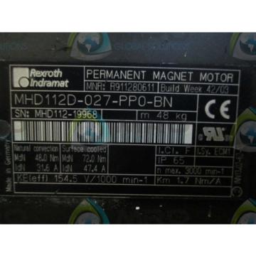 REXROTH Russia France INDRAMAT MHD112D-027-PP0-BN PERMANENT MAGNET MOTOR *NEW IN BOX*