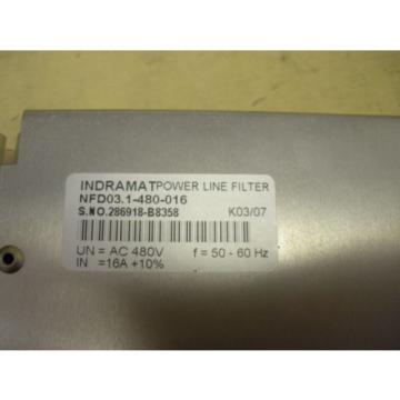 Rexroth India Egypt Indramat Power Line Filter NFD03.1-480-016