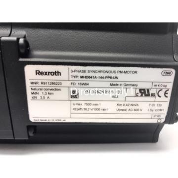 Rexroth Indramat MHD041A-144-PP0-UN Synchronous Permanent Magnet Servo Motor