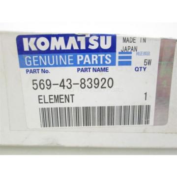 NEW OEM Komatsu Cartridge Oil Filter 569-43-83920 D37 HD605 HM350 PC750 HD465