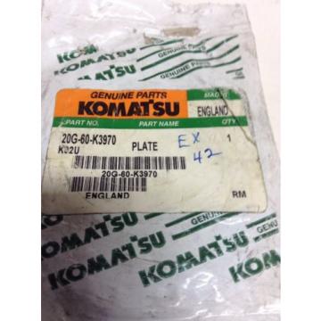 *NEW* Komatsu Round Plate P/N: 20G-60-K3970 *Warranty**Fast Shipping*