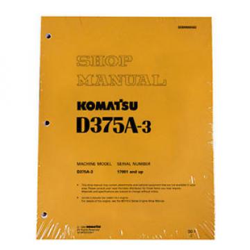 Komatsu D375A-3 Service Repair Workshop Printed Manual