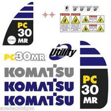 Komatsu PC30MR-2  Decals Stickers, repro Kit for Mini Excavator