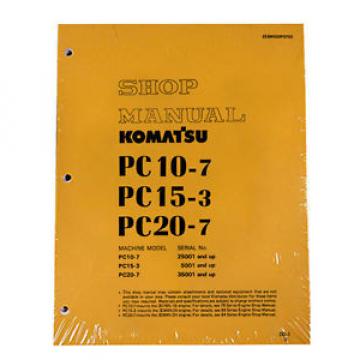 Komatsu Service PC10-7, PC15-3, PC20-7 Shop Printed Manual NEW