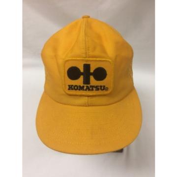 Vintage Komatsu Heavy Duty Machinery Mesh Trucker Hat Cap Construction