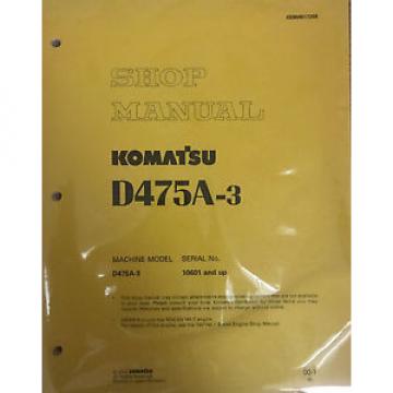 Komatsu D475A-3 Service Repair Workshop Printed Manual