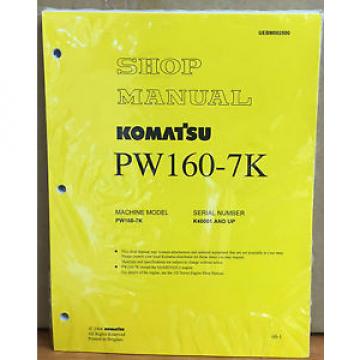Komatsu Service PW160-7K Excavator Shop Manual NEW REPAIR