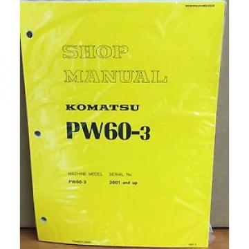 Komatsu Service PW60-3 Excavator Shop Manual NEW REPAIR