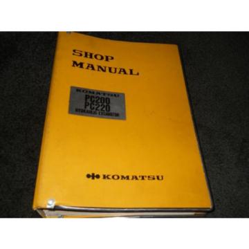 Komatsu PC200 PC220 shop manual 1982