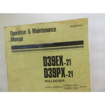 Komatsu - D39PX-21 D39EX-21 - Bulldozer Maintenance Operation Manual SEAM040200T