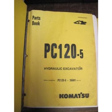OEM KOMATSU PC120-5 PARTS Catalog Manual Book