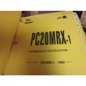 Komatsu PC20MRX-1 Hydraulic Excavator Repair Shop Manual