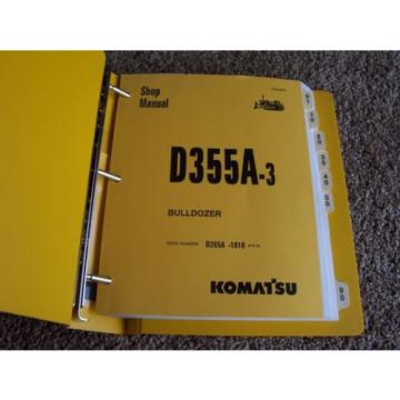 Komatsu D355A-3 -1010- Bulldozer Dozer Factory Service Shop Repair Manual