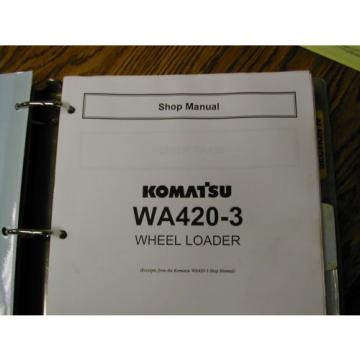 Komatsu WA380-3 420 450-3 WA600-3 SERVICE SHOP REPAIR MANUAL WHEEL LOADER GUIDE
