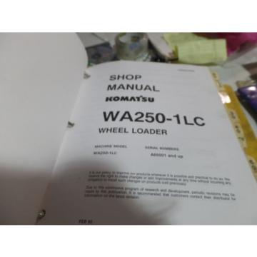 KOMATSU WA250-1LC WHEEL LOADER SHOP MANUAL S/N A65001 &amp; UP
