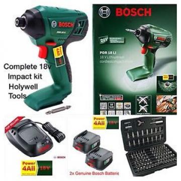 BOSCH 18v  IMPACT DRIVER COMPLETE KIT +100 FREE ACCESSORIES PDR18li