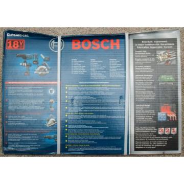 **BRAND NEW + FREE SHIP** Bosch CLPK402-181 18V 4-Tool Lithium-Ion Cordless Kit