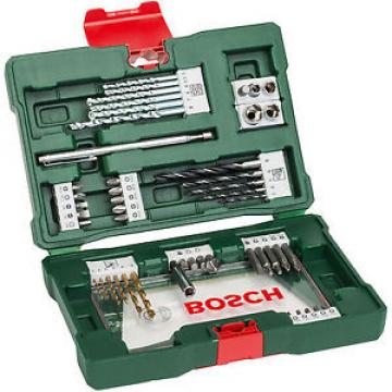 BOSCH V-Line TiN drill- and Bit-Set 48 pieces with Magnetic wand,Metal/