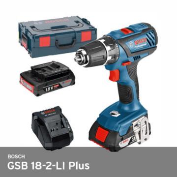 Bosch GSB182LI plus 18v combi cordless drill 2x2ah li-on batts L box GSB-18-2-LI