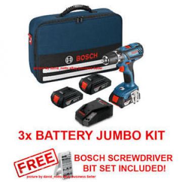 Bosch 18V Professional Combi Drill Kit &amp; 3x Li-ion Batteries