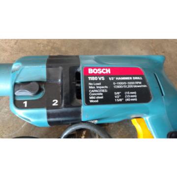 Bosch 1/2&#034; 1/2 in. Two-Speed Hammer Drill Corded 1180VS Model