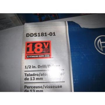 BOSCH DDS181-01 18V Li-Ion 1/2&#034;  CORDLESS DRILL/DRIVER NEW!