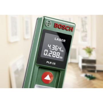 New Bosch PLR 15 Digital Distance Range Meter Finder