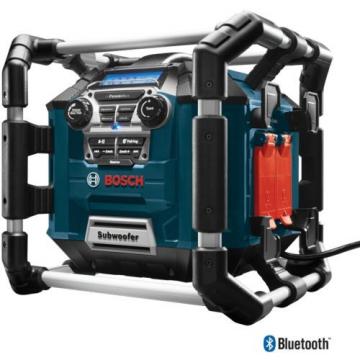 Bosch Water Resistant Cordless Bluetooth Jobsite Radio Power Box Blue Aluminum