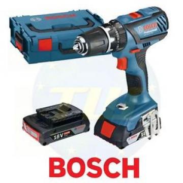Bosch 18V Combi Drill Cordless Lithium ion with 2x 2.0Ah Batteries &amp; LBoxx GSB18