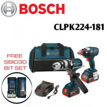 Bosch CLPK224-181 18V Cordless Combo Hammer/Drill and Impact Driver; SBID30
