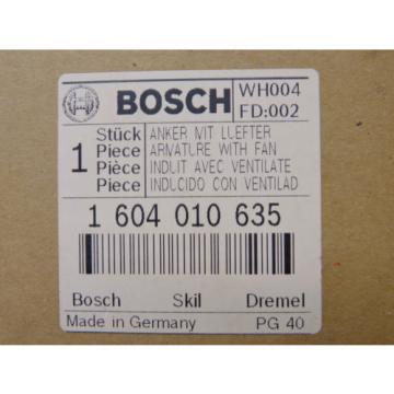 BOSCH ARMATURE WITH FAN  1604 010 635 WH004 NEW OEM GENUINE  MADE IN GERMANY