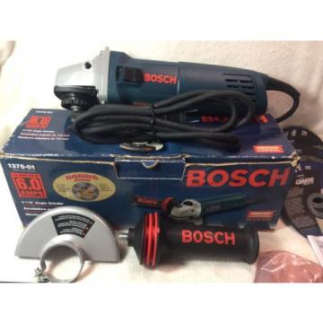 Bosch 4-1/2&#034; Angle Grinder #1375-01 6 Amp NEW With Extras